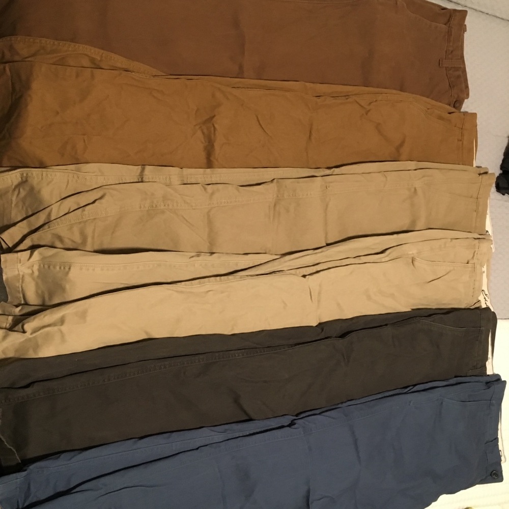 Eddie Bauer men’s casual khakis 6 pair (32x34)